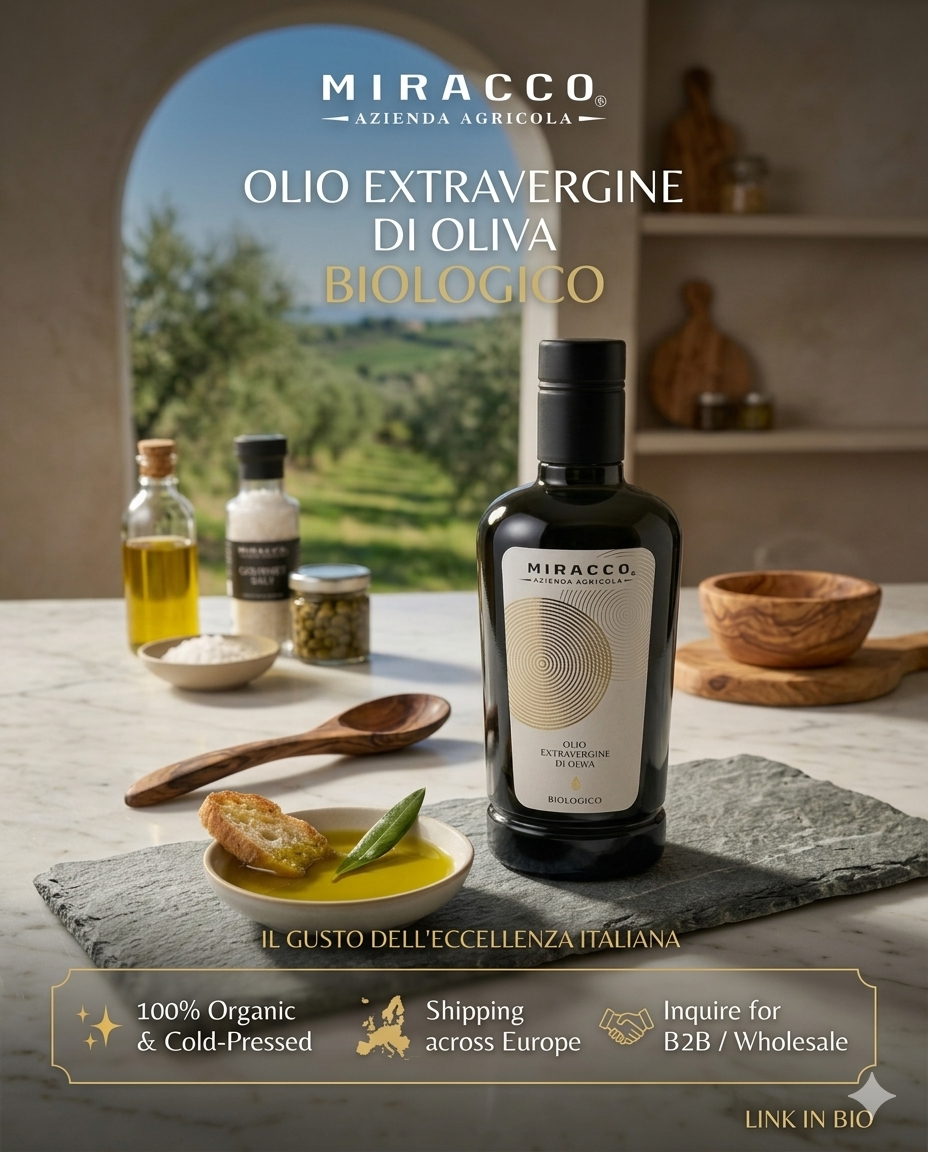 Olio Extravergine di Oliva Biologico Calabrese – Bottiglia 500ml | Non Filtrato