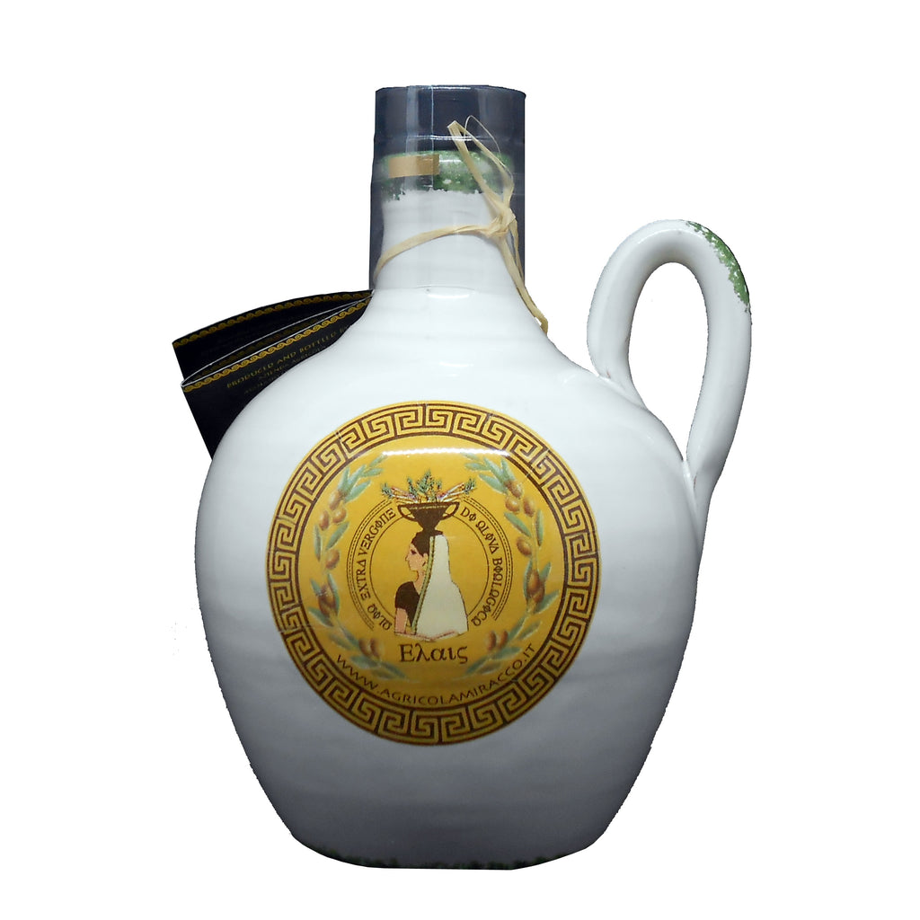 Olio Extravergine di Oliva Italiano - Biologico - Estratto a Freddo Bottiglia in Ceramica 500 Ml